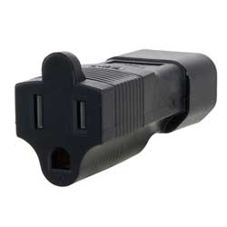 AC Surge Protector SPD Plug Adapter, NEMA 5-15R to IEC 60320, C14