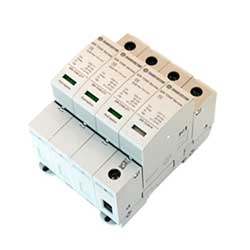 AC Surge Protector SPD I2R-T240 DIN-Rail 277 Vac 3-Phase Wye + CM MOV, GDT 40 kA, IEC 61643-11 Class II, CE, RoHS