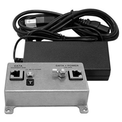 Power Over Ethernet PoE Midspan Injector Category 6 1 Port 802.3at Type B w/ Lightning Protection 48V70W