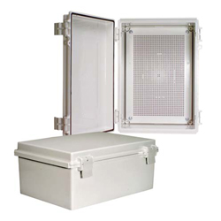 14x10x06 ABS Plastic Weatherproof Outdoor IP66 NEMA 4 Enclosure, Kit bundled w/Plastic Blank MNT PLT Gray