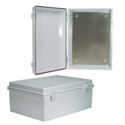 14x10x06 ABS Plastic Weatherproof Outdoor IP66 NEMA 4 Enclosure, Kit bundled w/Aluminum Blank MNT PLT Gray