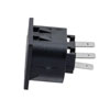 AC PEM 320-2-2/F IEC Inlet Connector, Snaps into 3.0 mm panel Mount, 6.3 mm Quick-Connect Termination