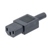 Power Connector, Cable-Mount, C13 Connector, Nylon 66