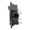 Vertical Power Entry Module, Side-Fixing, Panel-Mount, C14 Inlet, Single Contact Switch, 59 mm