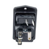 Vertical Power Entry Module, Side-Fixing, Panel-Mount, C14 Inlet, Single Contact Switch, 67.5 mm