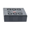 Square Power Distribution Unit with a Neon Indicator, 5mm x 20mm Fuse Holder, 6 C13 Shuttered Outlets, On/Off Switch