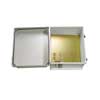 Picture of 14x12x07 Fiberglass Reinf Polyester FRP Weatherproof Outdoor IP66 NEMA 4 Enclosure, 120 VAC MNT PLT Gray