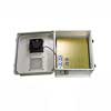 Picture of 14x12x07 Fiberglass Polyester FRP Weatherproof Outdoor IP24 NEMA 3R Enclosure, 240 VAC UNIV. Outlet MNT PLT, MECH Thermostat Heat & Fan Gray