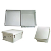 Picture of 18x16x08 Fiberglass Reinf Polyester FRP Weatherproof Outdoor IP66 NEMA 4 Enclosure, Modified Base Gray