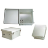 Picture of 18x16x08 Fiberglass Reinf Polyester FRP Weatherproof Outdoor IP66 NEMA 4 Enclosure, PoE MNT PLT Gray