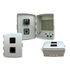 Picture of 14x10x04 ABS Plastic Indoor IP54 NEMA 12 Enclosure, Hook & Loop Mounting, Fan & 48 VDC PoE outlets Gray