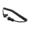 Hospital Grade NEMA 5-15 to Right Angle C13 Coiled Power Cord, TPE Jacket, 18AWG, 1 Foot Compressed Length